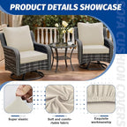 4Pcs Patio Cushion Covers, Outdoor Stretch Cushion Covers, Washable | Stretch - Image 3