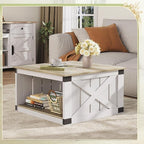 WLIVE Coffee Table, Farmhouse Coffee Table - Image 8