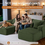 Oversized 108" Cloud Sectional Couch, Comfort U Shaped Boneless Couch - Image 5