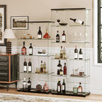 APRILSOUL Glass Display Cabinet 5-Shelf - Image 4