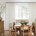 Neutral Pinch Pleated 86 Inch Curtains Semi Sheer Linen Blended, Natural | - Image 6