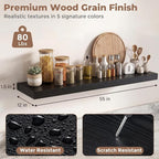 12 inch Deep Floating Shelves for Wall, 55 inch Wide Engineered Wood Wall - Image 2