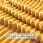 NEWCOSPLAY Fleece Ribbed Cozy King Blanket - Image 5