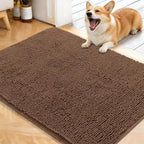 OLANLY Dog Door Mat for Muddy Paws 40x32, Super Absorbent Chenille Mud Mat | by OLANLY