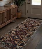 Hallway Runner Rug 2x6 Indoor Door Mat -Western Rug Bear Rustic Cabin Non-Slip - Image 3