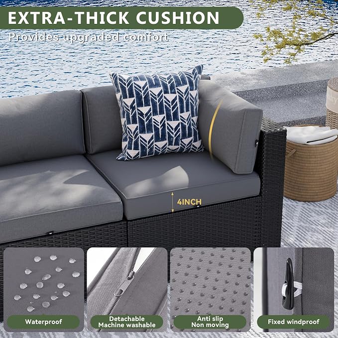 Aoxun 15 Piece Patio Furniture Set - Image 5