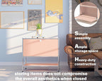 Metal Sidetable with Flap Door, 27.5" Height - Image 4