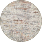 Round Area Rug Living Room: 5 ft Modern Washable Carpet Taupe | by FXRHLP