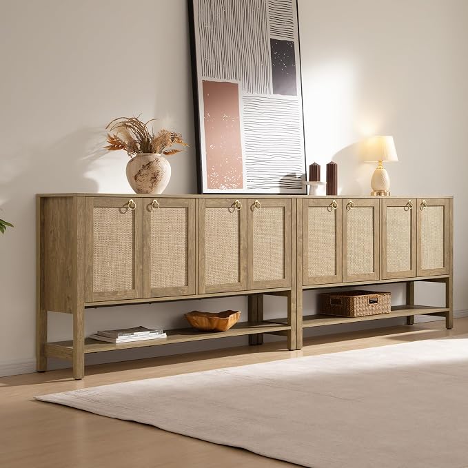 SICOTAS Rattan Sideboard Buffet Cabinet by SICOTAS