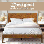 Acacia Haven King Wooden Bed Frame, 100% Solid Wood Platform Bed - Image 7