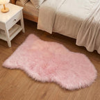 duduta Pink Faux Fur Rug 2x3 ft, Small Fluffy Bedside Rug Seat Covers | Shag - Image 5