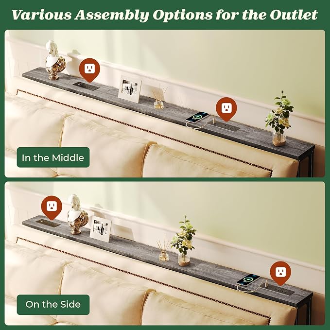 SUPERJARE 5.7 Inch Console Table - Image 5