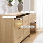 Curved 7-Drawer Dresser for Bedroom, 53.82" Wide Modern Chest of Drawers - Image 7