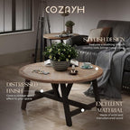 COZAYH Rustic Farmhouse End Table - Image 4