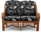 Malibu Lounge Loveseat Sofa Natural Rattan Wicker Handmade Design, Colonial - Image 3