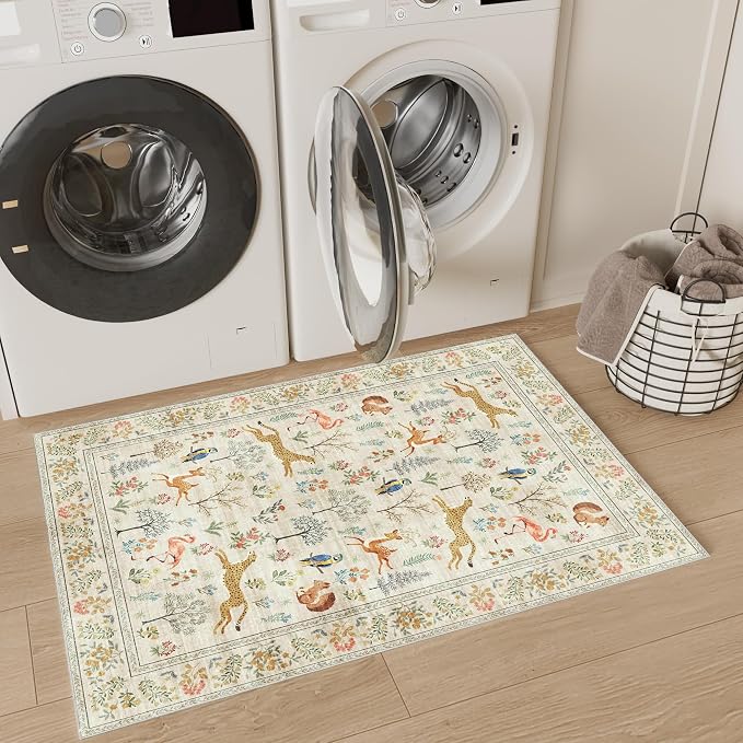 DUKINO 2x3 Entryway Rug, Washable Door Mat Animal Rug - Image 4