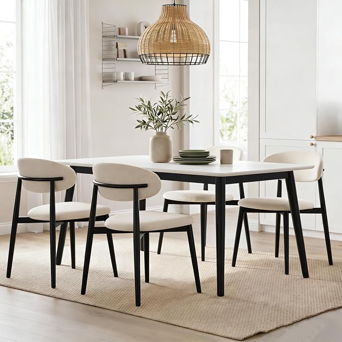 UVV Dining Chairs Set of 8, Metal Kitchen Chairs - Image 2