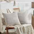 Fancy Homi 2 Packs Neutral Grey Samll Decorative Throw Pillow Covers 14x14 Inch by Fancy+Homi