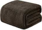 Exclusivo Mezcla Soft Waffle Fleece Bed Blanket King Size, Coffee | Lightweight by ExclusivoMezcla