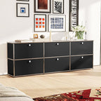 Modern Storage Cabinet Black H, Home Office Cabinet, Versatile Free-Standing - Image 2