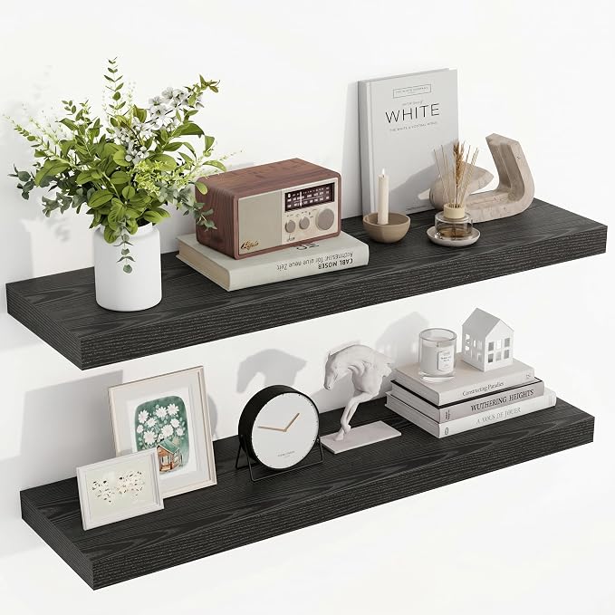 Acovy 36 Inch Floating Shelves, Wooden Shelves by Acovy