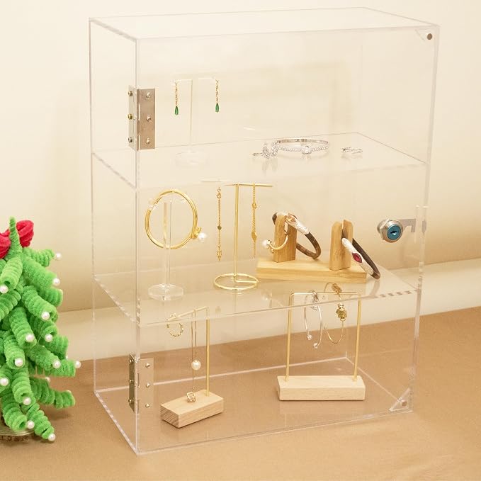 Acrylic Display Case with Lock Key, 3 Shelf Locking Countertop Display Case - Image 8