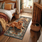 Yamaziot Washable Runner Rug, 2x4 Non-Slip Boho Vintage Hallway Kitchen Rug | - Image 2