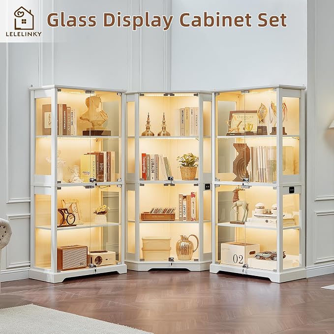 LELELINKY Farmhouse Display Cabinet - Image 9