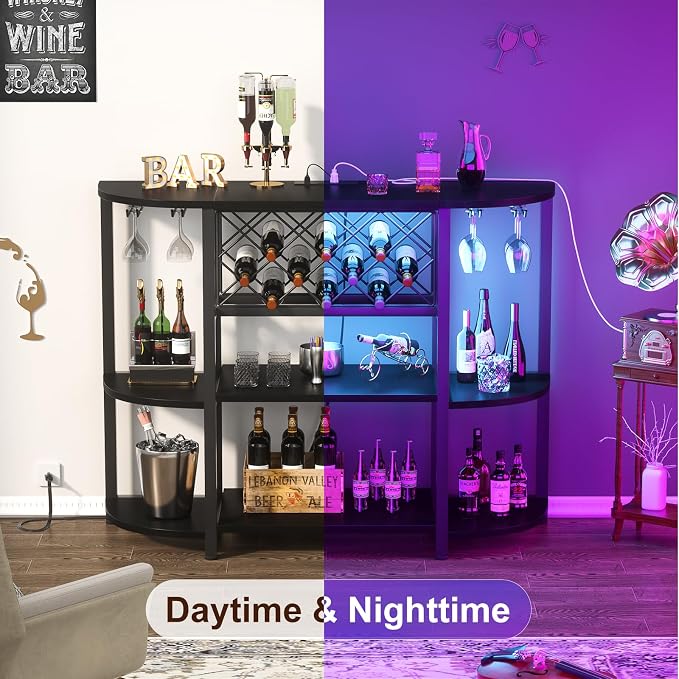 Unikito 4-Tier Metal Coffee Bar Cabinet - Image 7