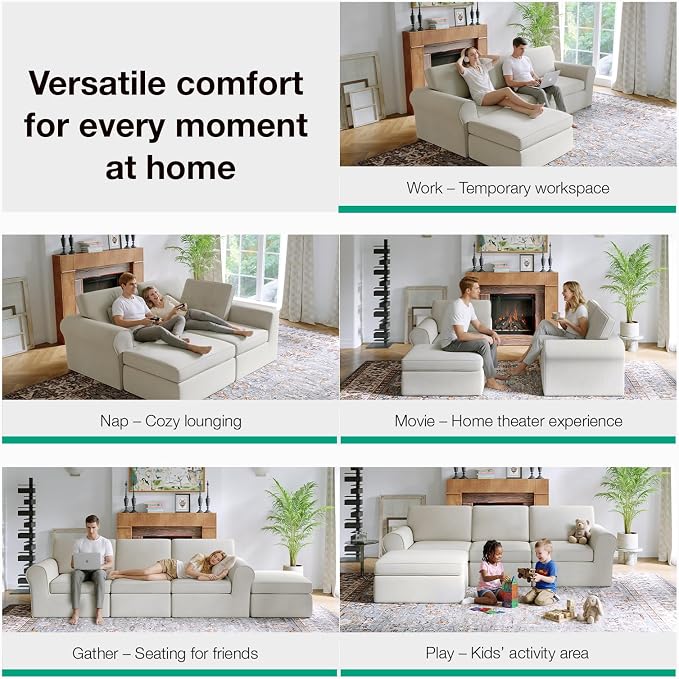 Novilla 108" Modular Sectional Sofa, Modular Sectional Couches - Image 4