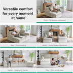 Novilla 108" Modular Sectional Sofa, Modular Sectional Couches - Image 4