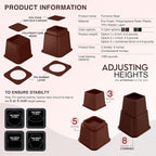 Utopia Bedding Bed Riser, 3 & 5 Inches Adjustable Furniture Risers - Image 5