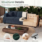 YOUDENOVA 2 Piece Set Comfy Sofa Couch, 3 Seater & Loveseat Sofa - Image 7