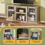 WLIVE Farmhouse TV Stand for 65 inch TV, Open Shelves TV Console for Living - Image 6
