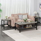 AWQM Coffee Table Set of 3, Industrial Coffee Table - Image 2
