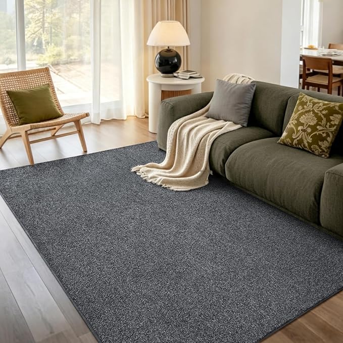 5x7 Black/White Area Rug Washable Non-Slip Soft by Unknown