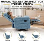 Korser Recliner Chair, Swivel Rocker Recliner Chair - Image 4