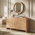 Curved 6-Drawer Dresser for Bedroom, Vanity Desk TV Stand for Living Room by TheBeautyofRusticRefined