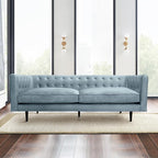 Armen Living Annabelle 80" Modern Bluestone Velvet Sofa - Image 2