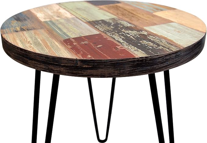 Greenage Reclaimed Wood End Table Bedroom - Image 7