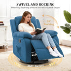 Korser Recliner Chair, 360 Swivel Rocker Chair - Image 3
