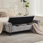 SOFTHION Storage Bench for Bedroom, Upholstered Chenille Storage Ottoman by SofthionDesign