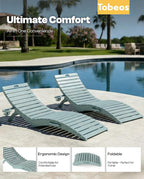 Folding HDPE Outdoor Chaise Lounge - Image 4