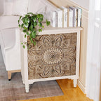 SUNBURY Vintage Wooden Nightstand Set 2, Wood Accent Table - Image 5