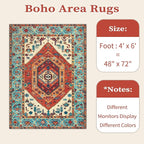 SERISSA 4x6 Washable Non Slip Boho Area Rug - Image 6