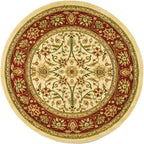 SAFAVIEH Lyndhurst Collection 8' Round Ivory/Red LNH212K Traditional Oriental - Image 9