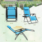 Devoko Patio Zero Gravity Chair Outdoor Folding Adjustable Reclining Chairs - Image 3