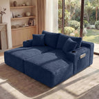 125 Inch Modular Sectional Sofa, Cloud Couch Oversized U Shaped Corduroy Sofa - Image 7