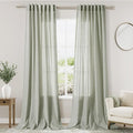 Extra Long Sage Green Curtain 2 Panels 108 inches Long by Nanspring