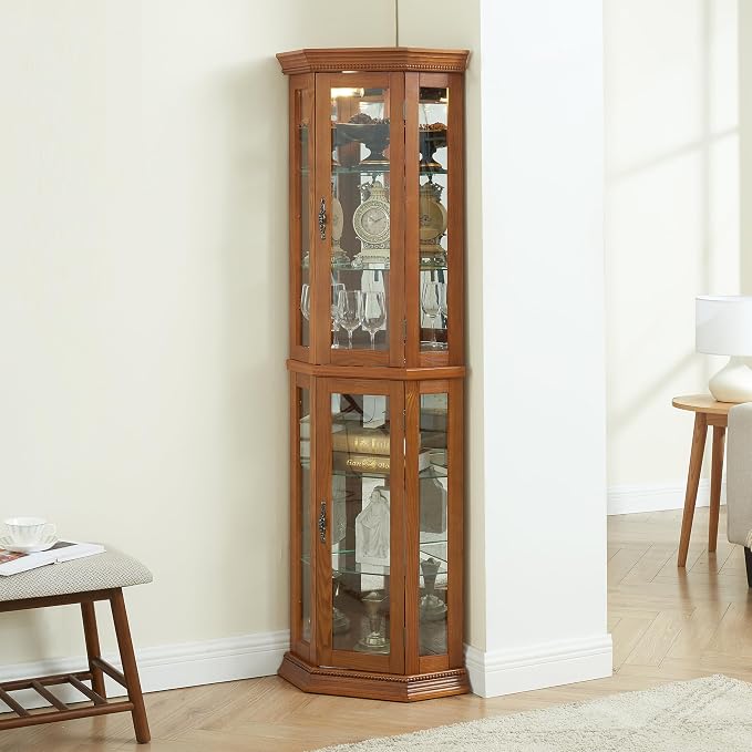 Glass Corner Display Cabinet - Image 3